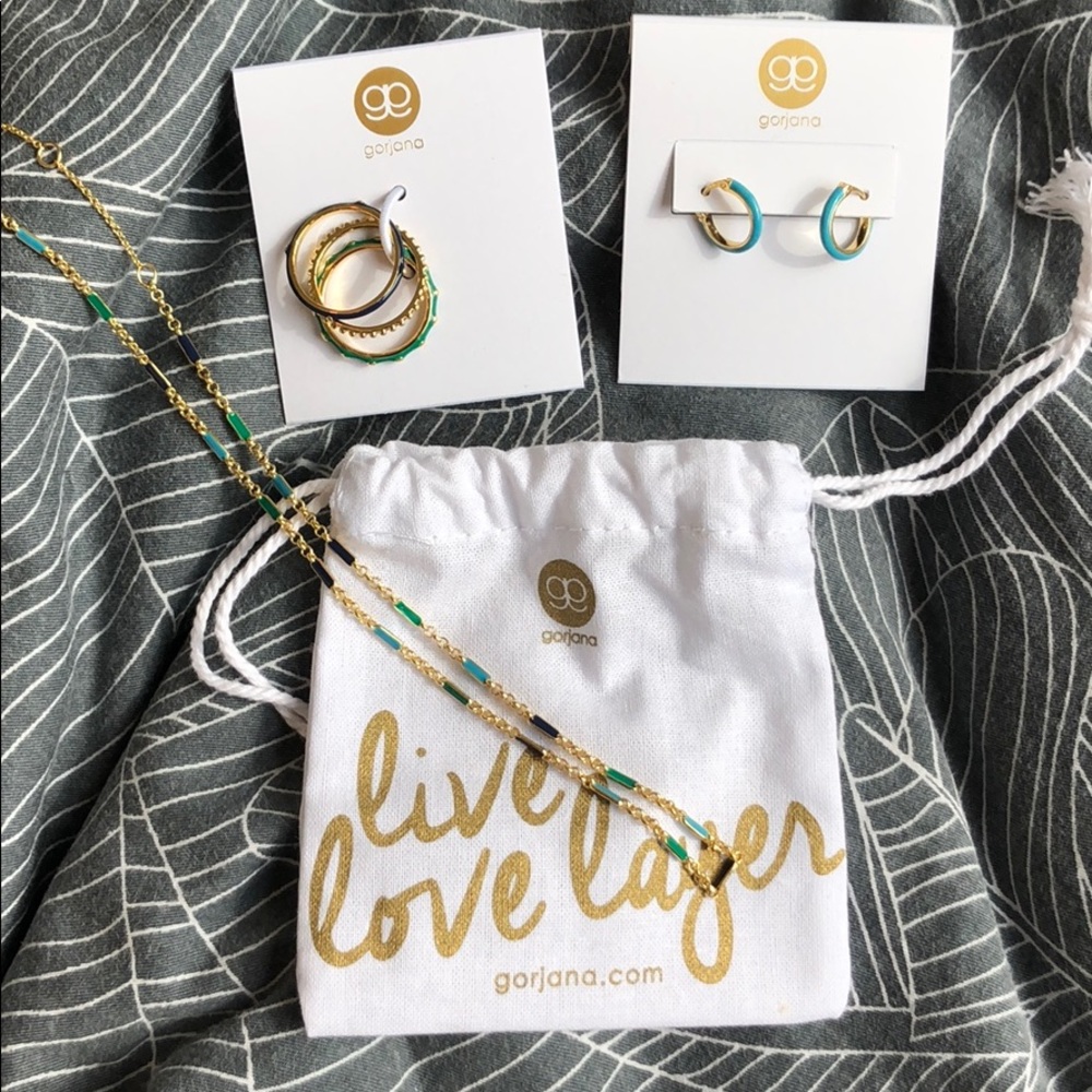 Gorjana teal jewelry set - march 2020 collection